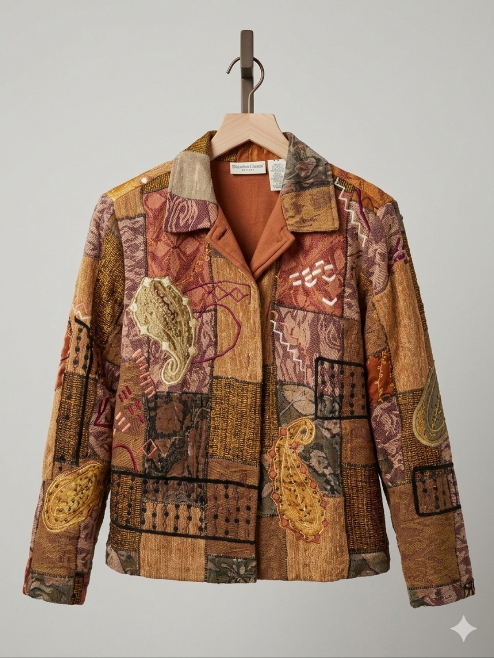 Draper's & Damon's Artistic Patchwork Embroidered Jacket